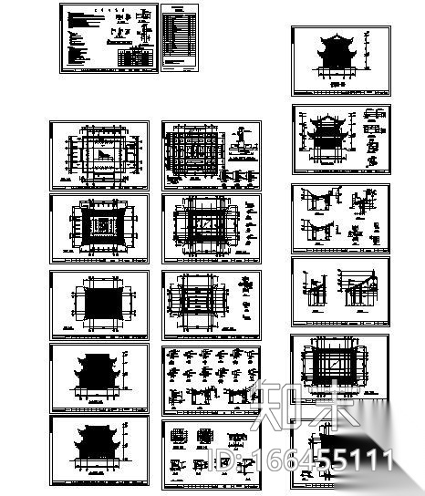 浙江某二层古建建筑施工图施工图下载【ID:166455111】