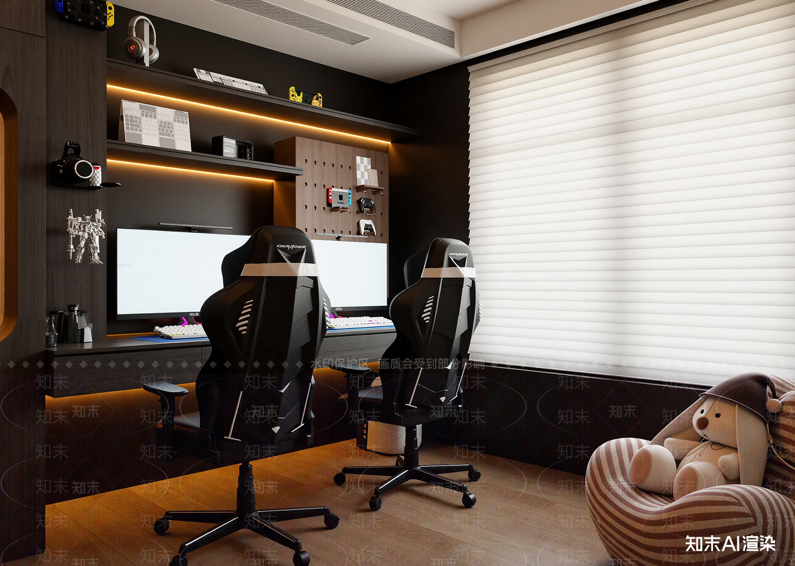 现代电竞房3D模型下载【ID:1215135565】