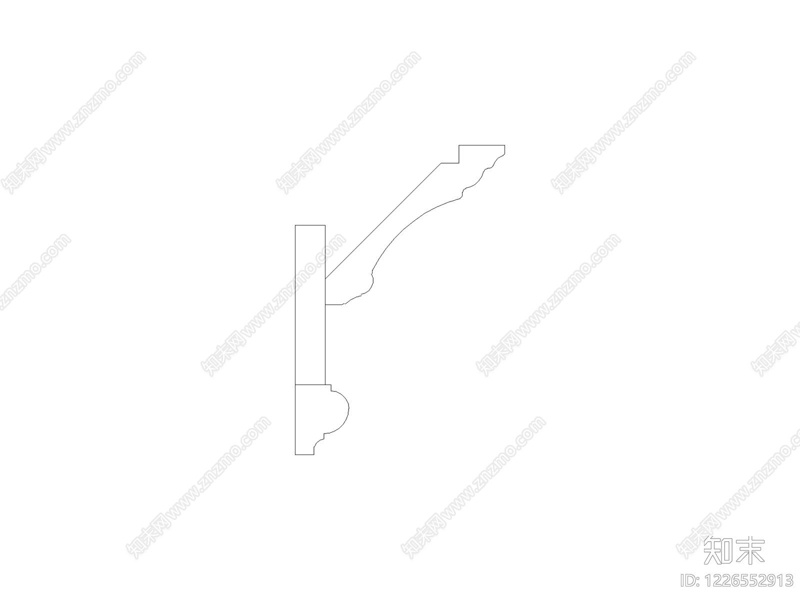 檐口装饰构件CAD图纸