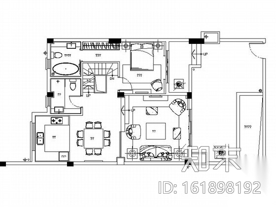 现代古典双层别墅室内装修图（含效果）施工图下载【ID:161898192】