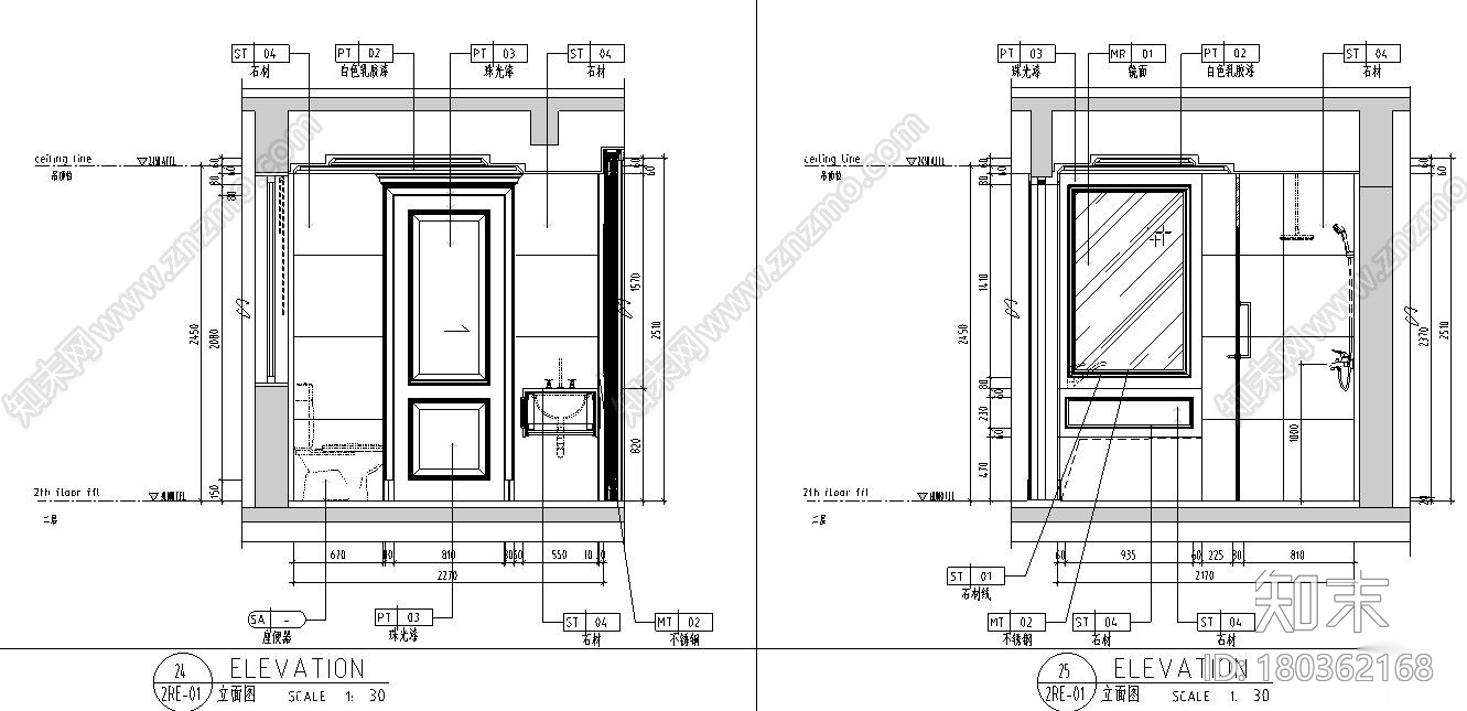 欧式风格三层联排别墅住宅装修施工图设计施工图下载【ID:180362168】