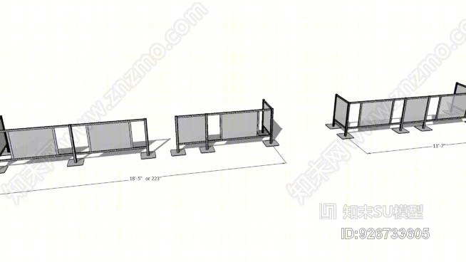 现代户外咖啡馆模块化人行道咖啡馆障碍SU模型下载【ID:926733605】