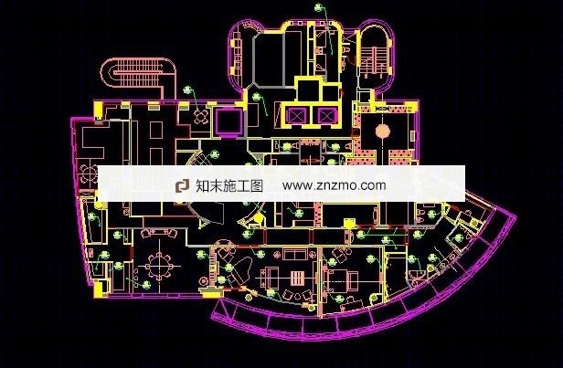 一套豪华顶级别墅平面cad施工图下载【ID:36943262】