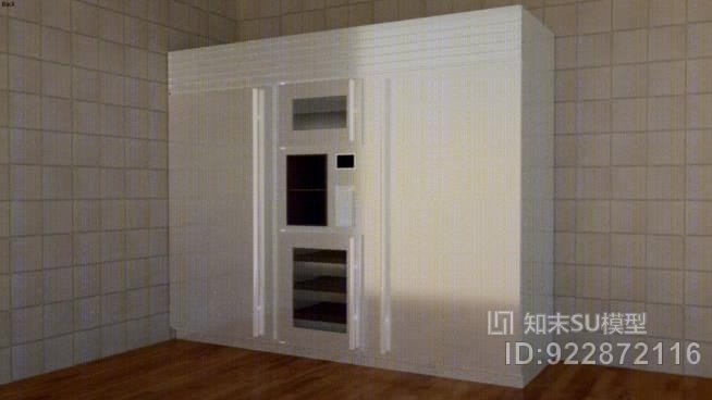 大型冰箱/冰箱与葡萄酒冷却器SU模型下载【ID:922872116】