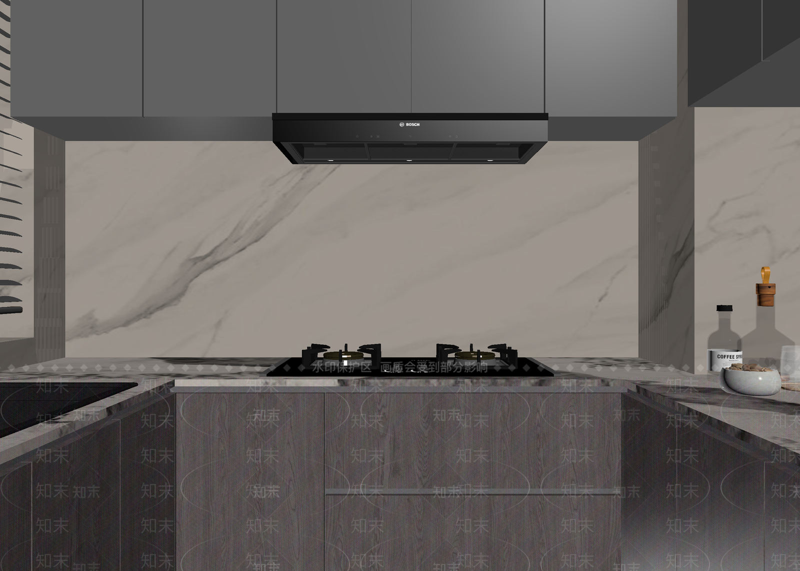 现代封闭式厨房3D模型下载【ID:1215020815】