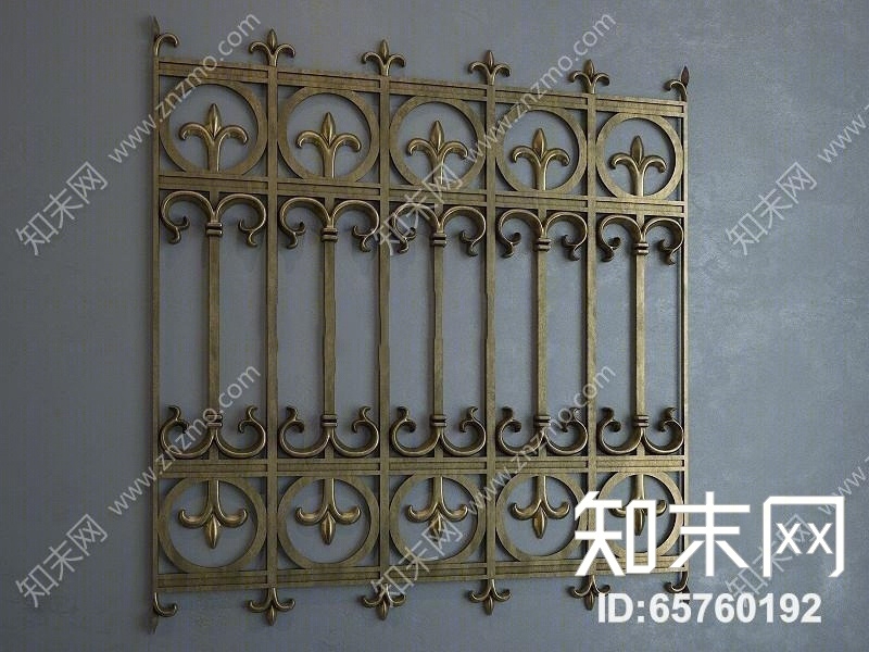欧式铁艺门下载3D模型下载【ID:65760192】
