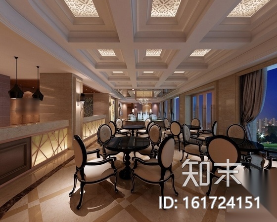 [福州]新城核心区现代高档售楼部CAD施工图（含效果）cad施工图下载【ID:161724151】
