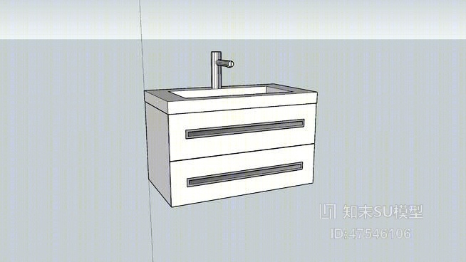 洗手台SU模型下载【ID:919235753】