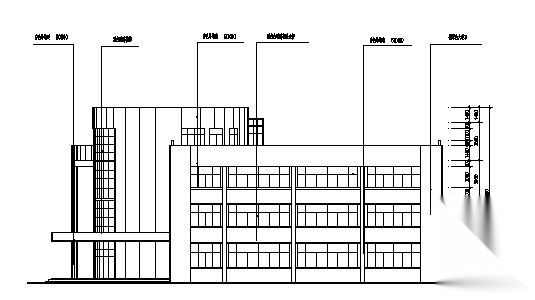 某三层多功能楼建筑方案图cad施工图下载【ID:149937165】