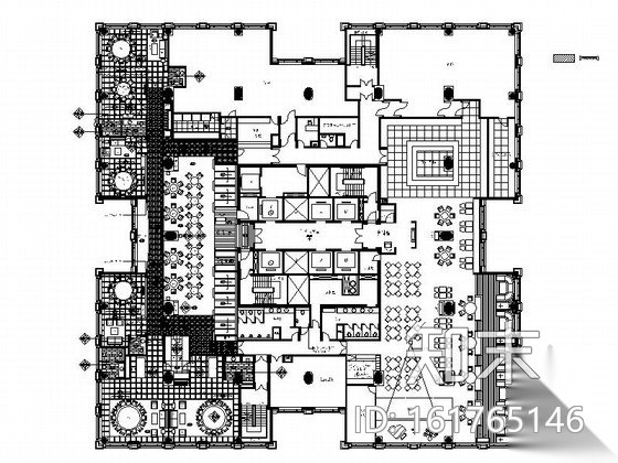 [澳门]知名豪华娱乐酒店中餐厅设计规划施工图cad施工图下载【ID:161765146】