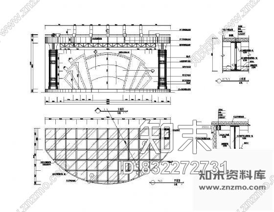 图块/节点华丽舞台装修详图cad施工图下载【ID:832272731】