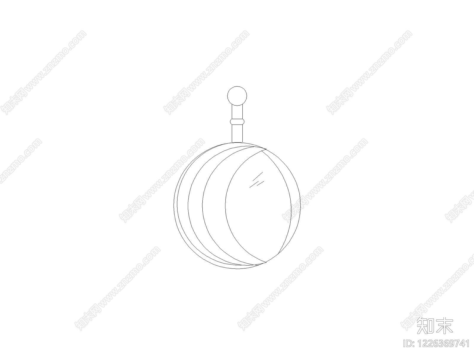 摆件cad施工图下载【ID:1226369741】