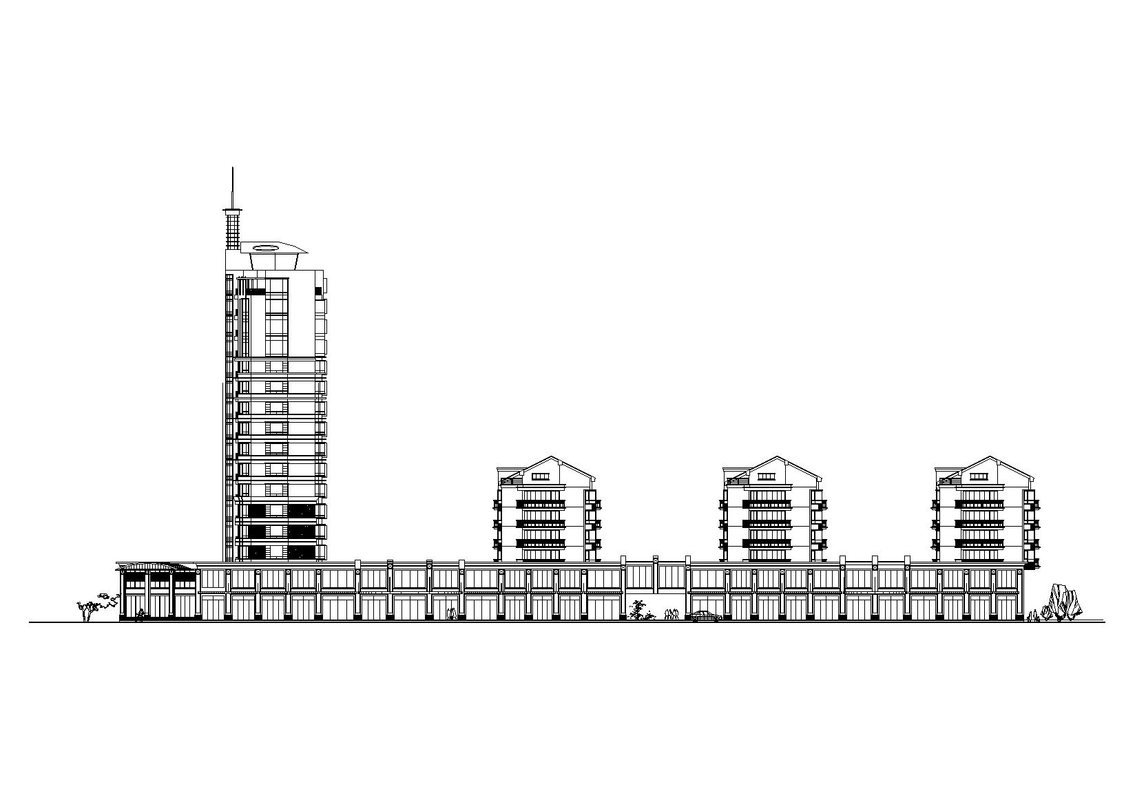 [江苏]京润国际花园居住区住宅建筑方案图cad施工图下载【ID:165756163】