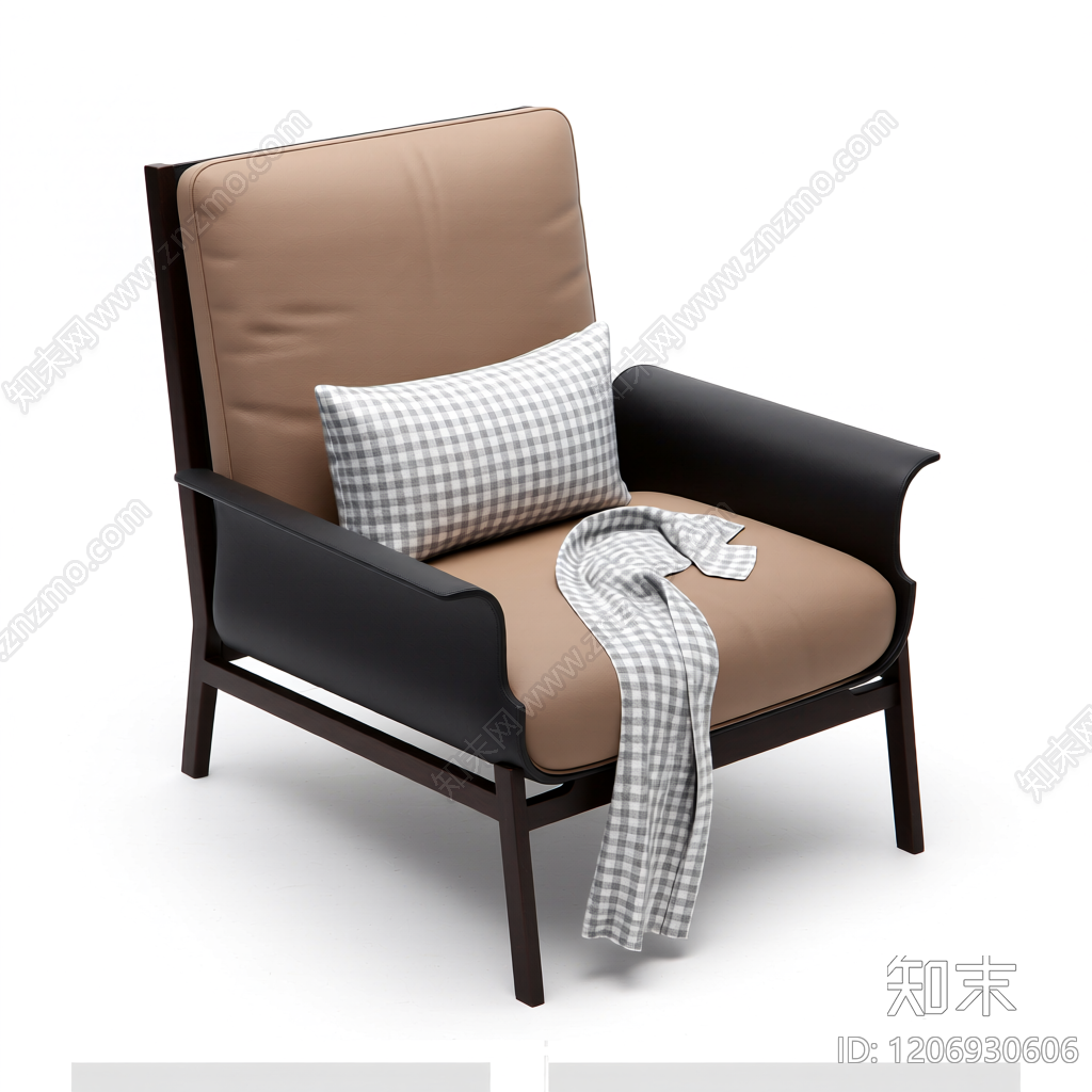 现代单人沙发3D模型下载【ID:1206930606】