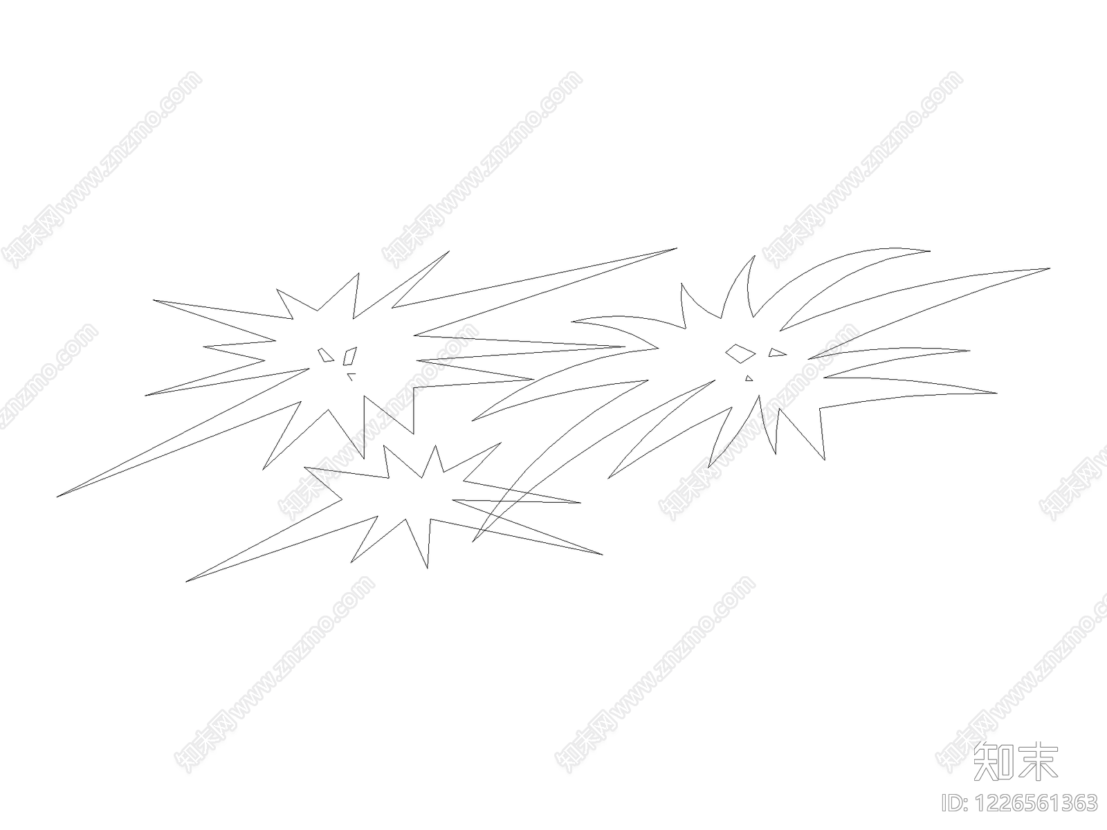 现代花CAD图纸