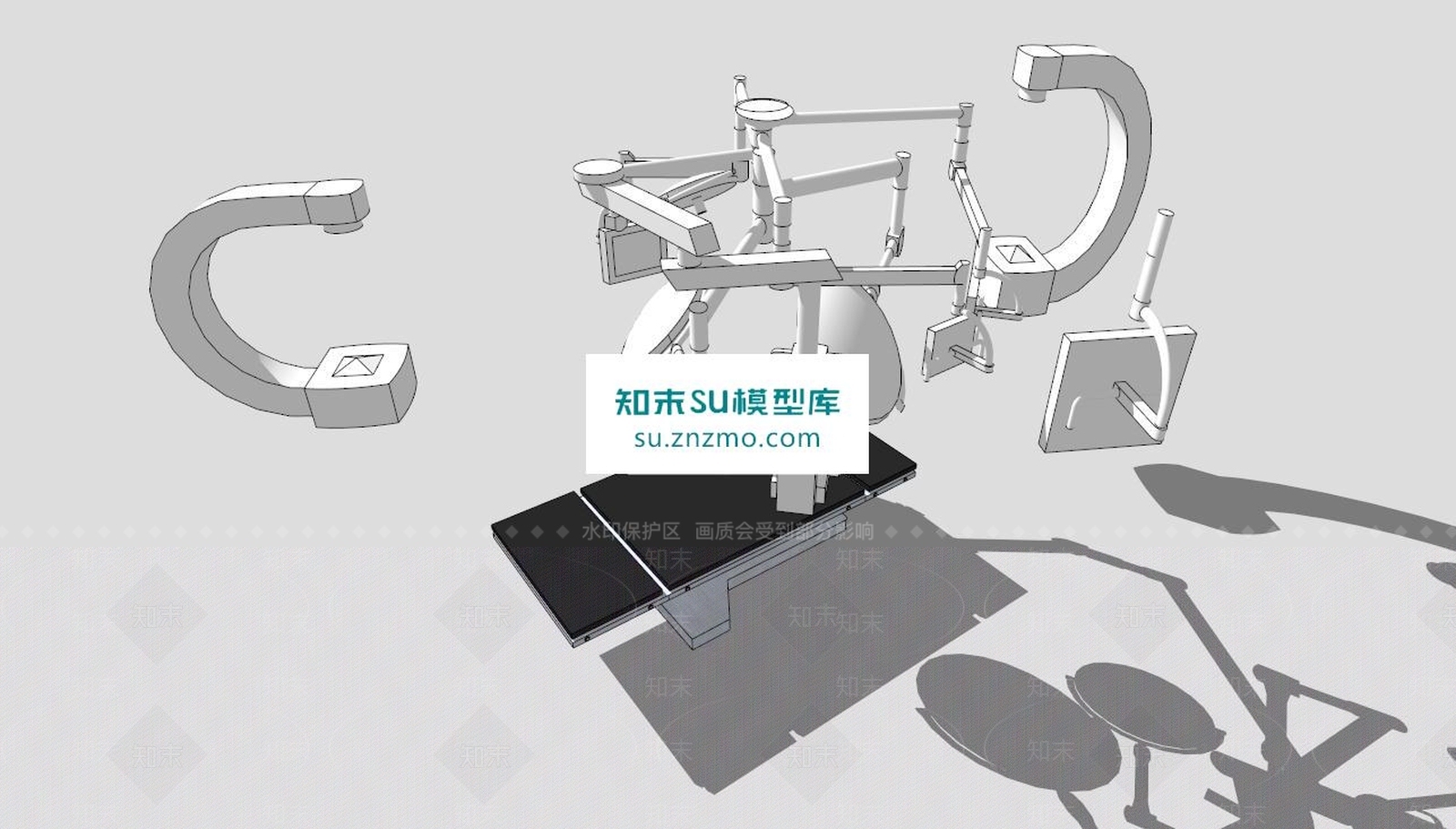 手术室手术台大型医疗器械SU模型下载【ID:171080181】