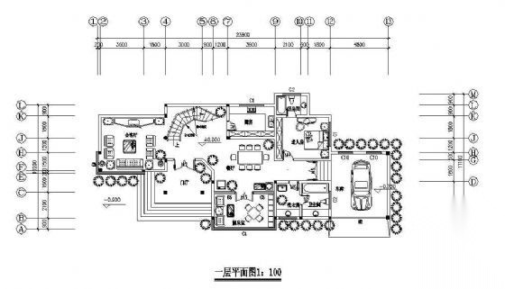 九个小别墅建筑方案cad施工图下载【ID:165934126】