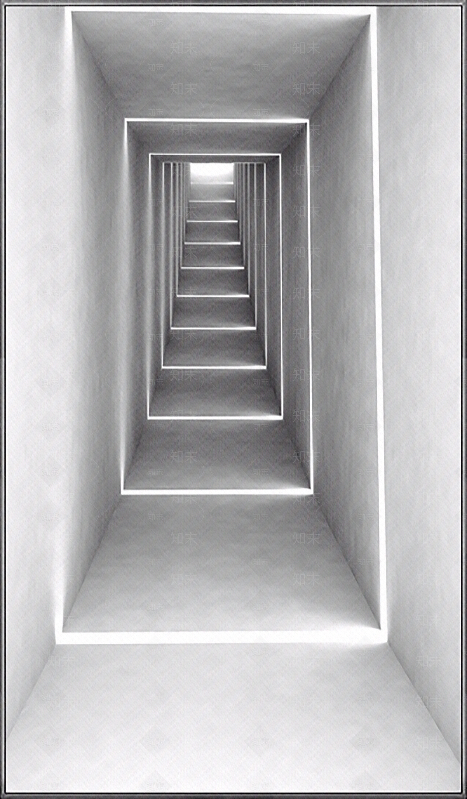 黑白灰建筑光影空间延伸装饰画贴图下载【ID:177525950】