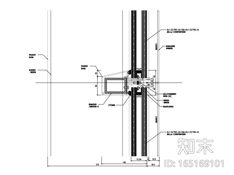 艺术中心建筑幕墙招标图2015_玻璃铝板幕墙cad施工图下载【ID:165169101】