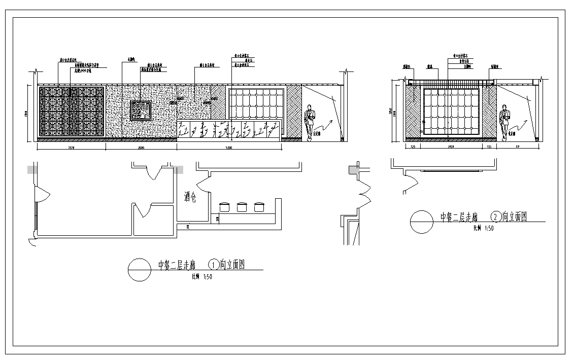 东海某大型中餐厅室内装修设计施工图（64张）cad施工图下载【ID:161763178】