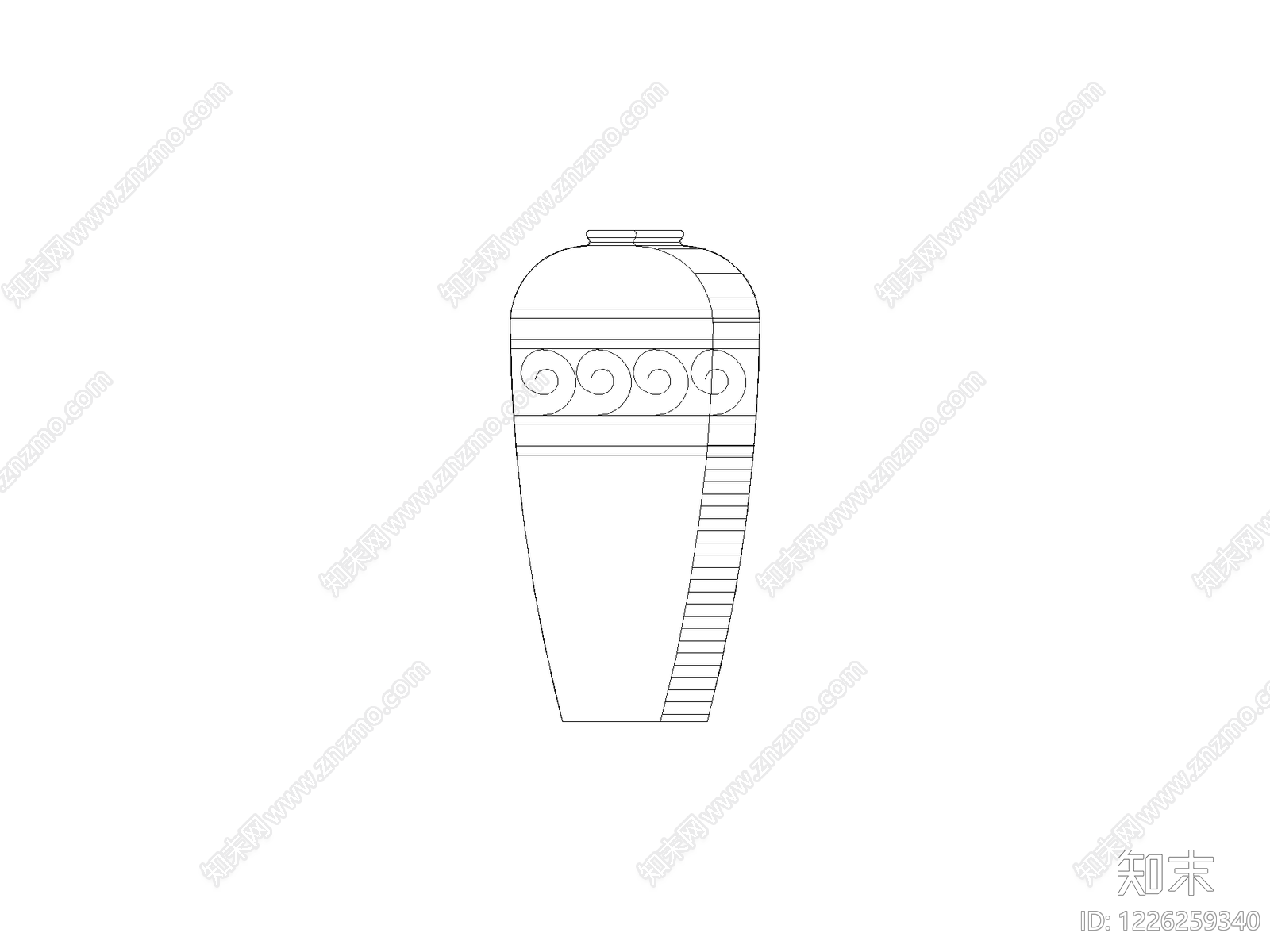 陈设类立面挂画cad施工图下载【ID:1226259340】