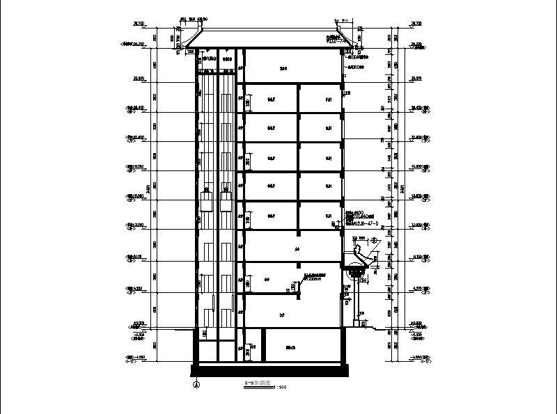 [宁夏]高层框架剪力墙结构办公宾馆综合楼建筑施工图（含...cad施工图下载【ID:149951169】