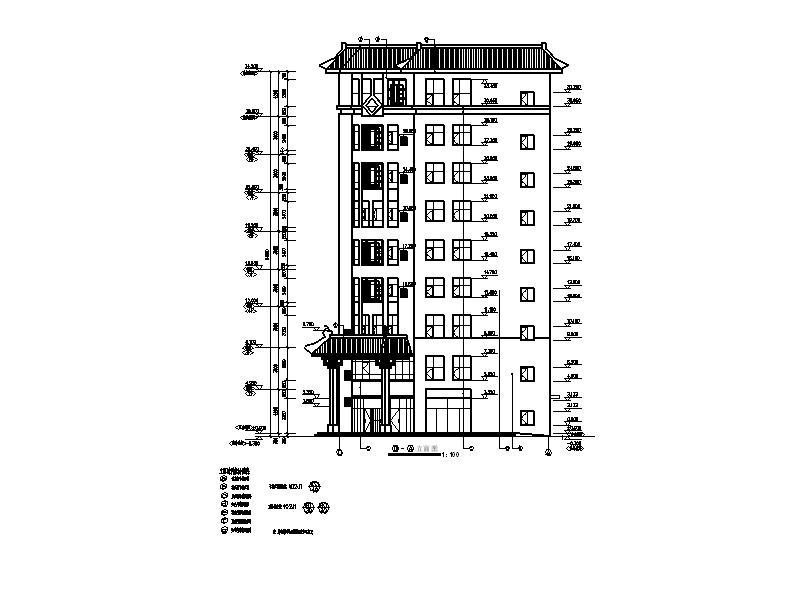 [宁夏]高层框架剪力墙结构办公宾馆综合楼建筑施工图（含...cad施工图下载【ID:149951169】