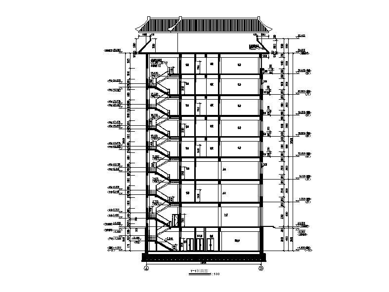 [宁夏]高层框架剪力墙结构办公宾馆综合楼建筑施工图（含...cad施工图下载【ID:149951169】