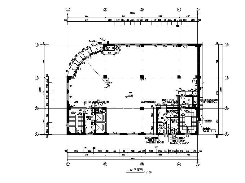 [宁夏]高层框架剪力墙结构办公宾馆综合楼建筑施工图（含...cad施工图下载【ID:149951169】