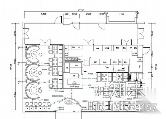 [上海]时尚日式连锁面馆室内装修图（含效果）施工图下载【ID:161774157】