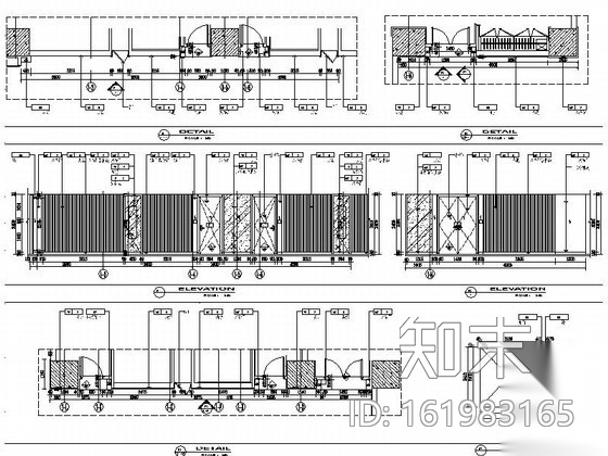 [扬州]某酒店电梯走道装修图cad施工图下载【ID:161983165】