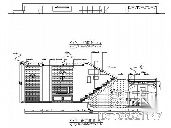 经典美式风情三层别墅样板间CAD装修施工图（含高清效果...cad施工图下载【ID:166521147】