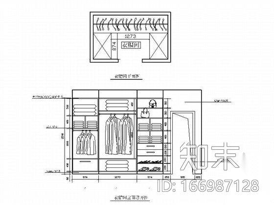 活泼红色调现代两居室装修图（含效果图）cad施工图下载【ID:166987128】