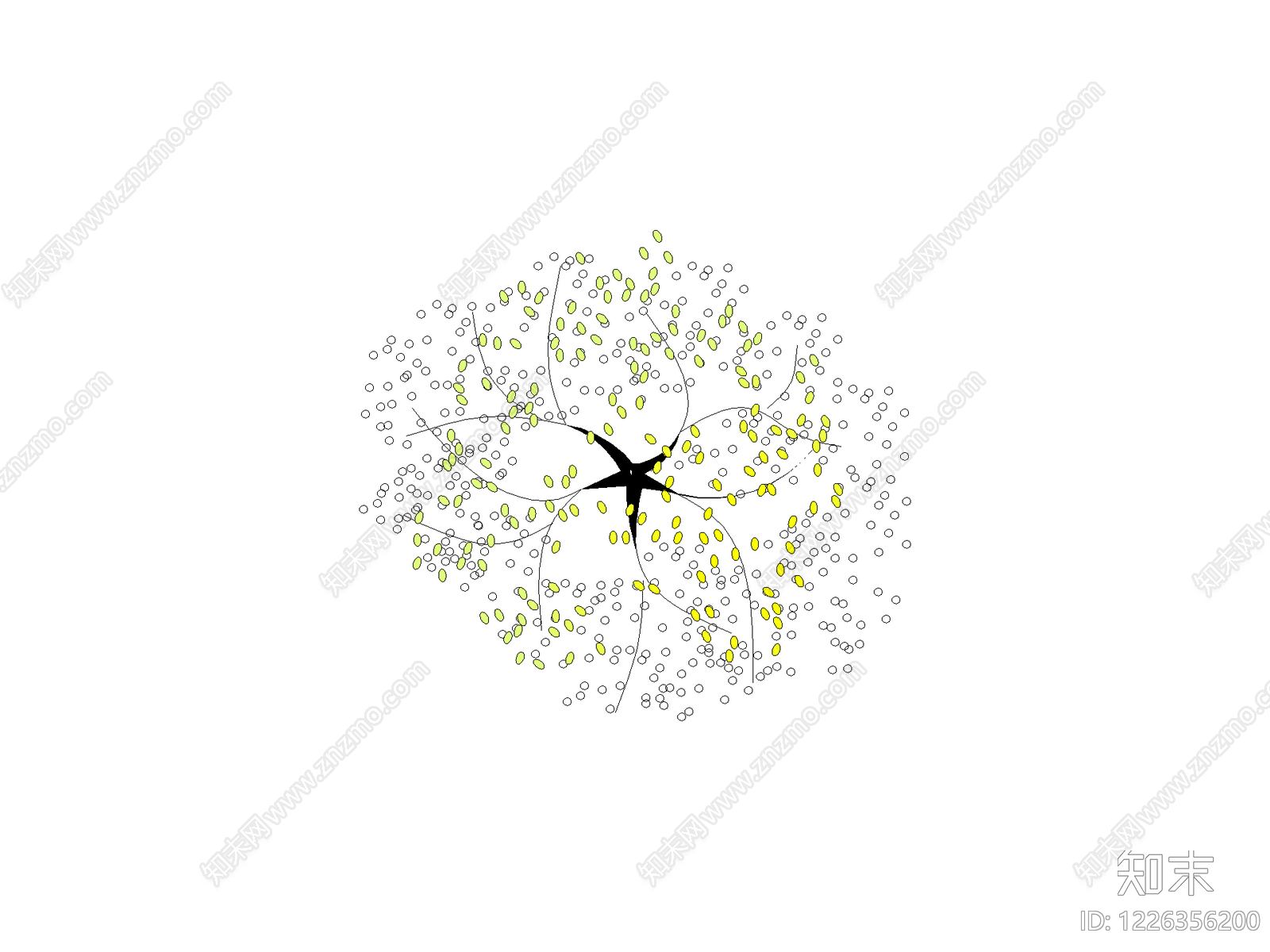 现代花CAD图纸