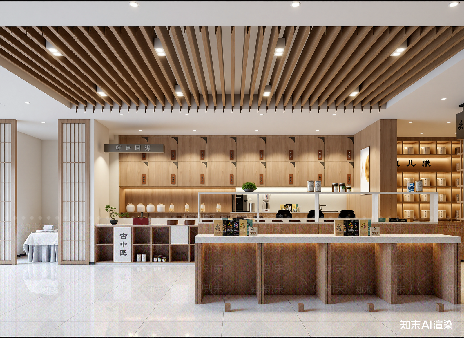 新中式茶叶店3D模型下载【ID:1214127314】