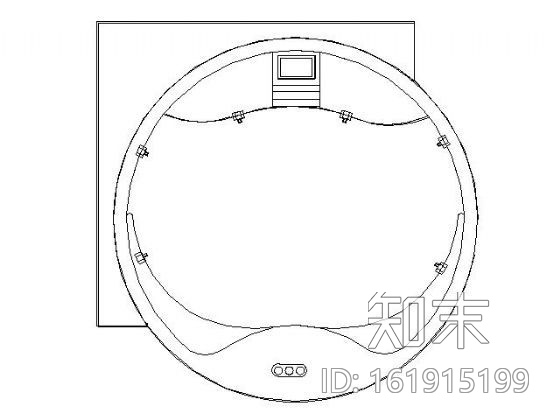 浴缸图块cad施工图下载【ID:161915199】