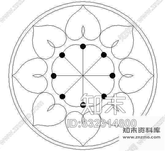 图块/节点铺地花纹图块1cad施工图下载【ID:832314800】
