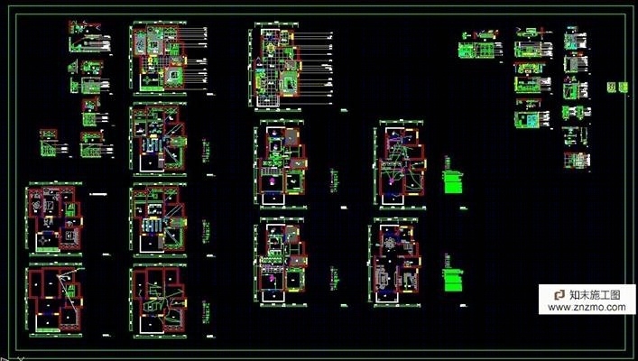 实用家装室内设计装修施工图cad施工图下载【ID:36910033】