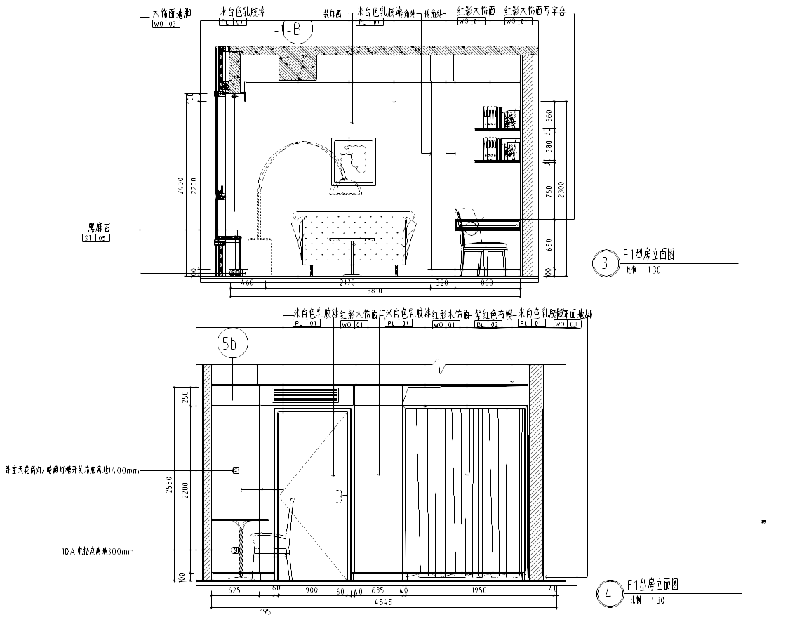 [上海]礼顿国际公寓BCFG型样板间施工图cad施工图下载【ID:160475182】