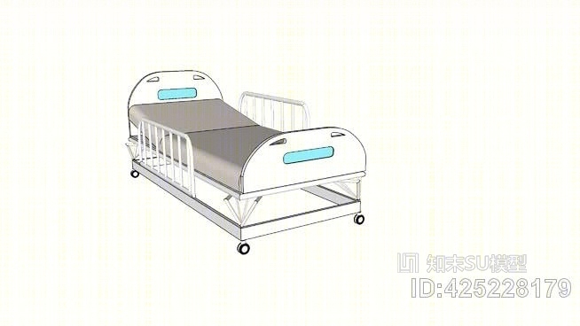 现代医院病床SU模型下载【ID:425228179】