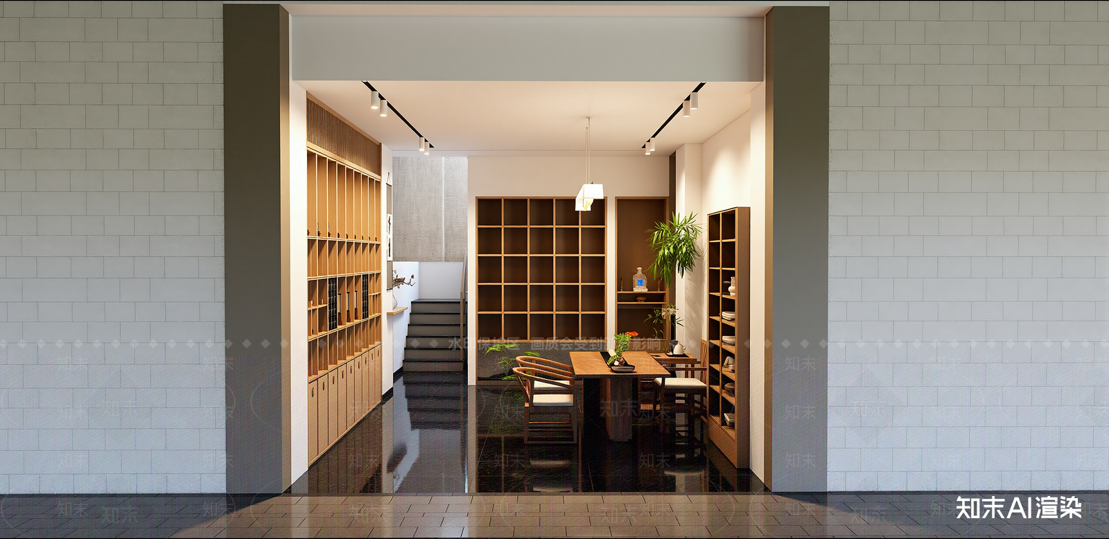 新中式茶叶店SU模型下载【ID:1216065522】
