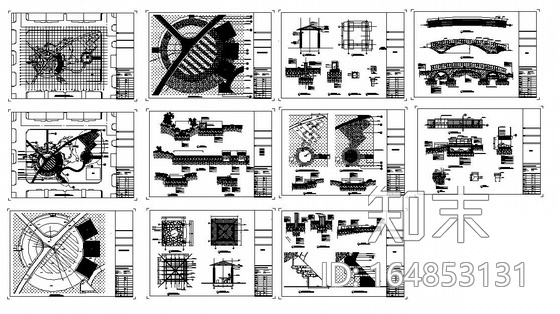 小广场景观设计施工图全套施工图下载【ID:164853131】