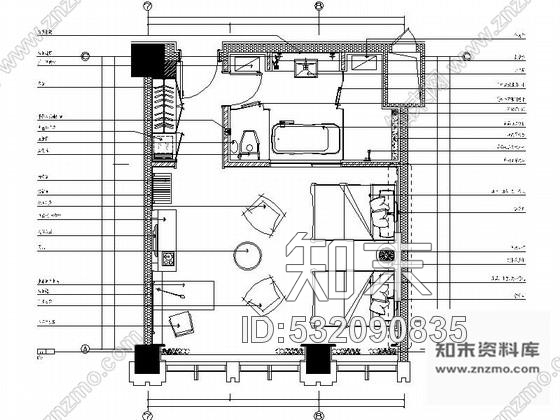 施工图辽宁国企办公楼标准双人房装修施工图cad施工图下载【ID:532090835】