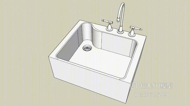 水槽SU模型下载【ID:719325772】