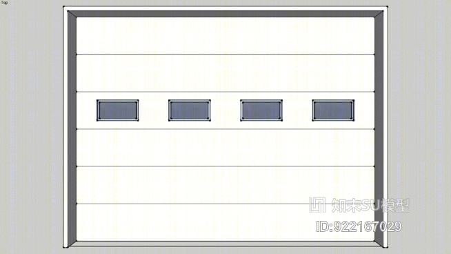 9X12车库门SU模型下载【ID:922167029】