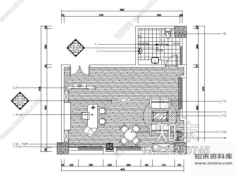 图块/节点办公室详图cad施工图下载【ID:832230745】