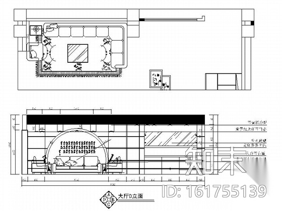 [原创]800㎡现代中式风格火锅店装修CAD施工图cad施工图下载【ID:161755139】