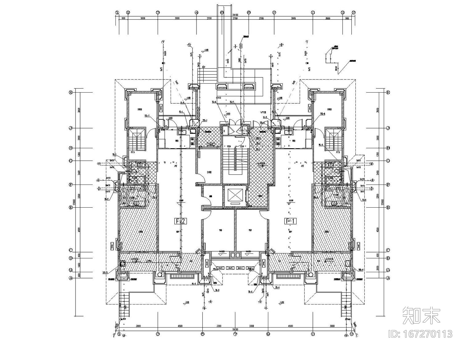 [安徽]大型商业综合体13栋建筑给水排水消防全套施工图...施工图下载【ID:167270113】