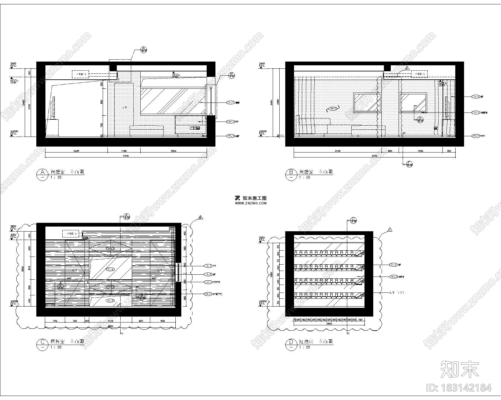 样板别墅大宅CAD施工图下载、别墅大宅CAD施工图下载cad施工图下载【ID:183142184】