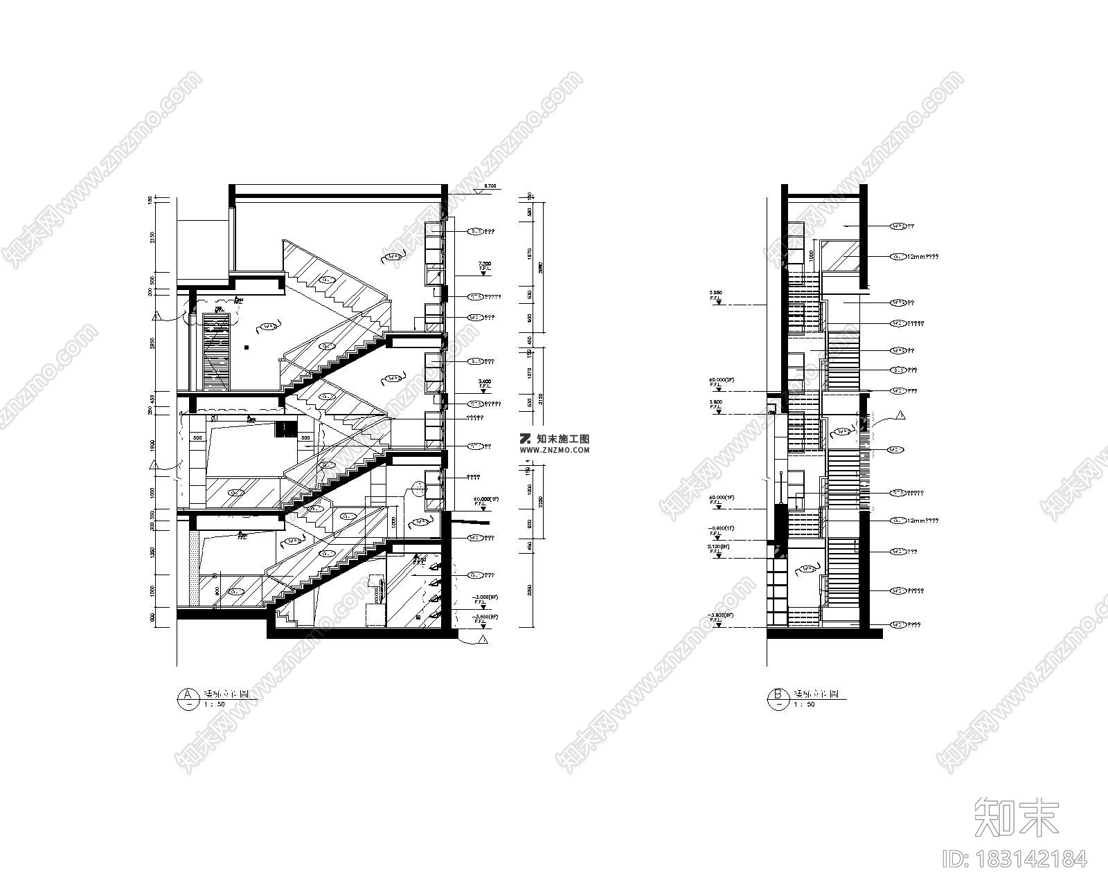 样板别墅大宅CAD施工图下载、别墅大宅CAD施工图下载cad施工图下载【ID:183142184】